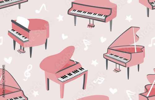 piano seamless pattern.