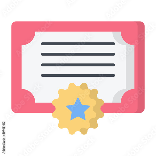 Certificate Flat Icon