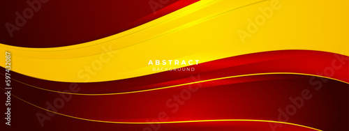 Modern abstract red and yellow element design background