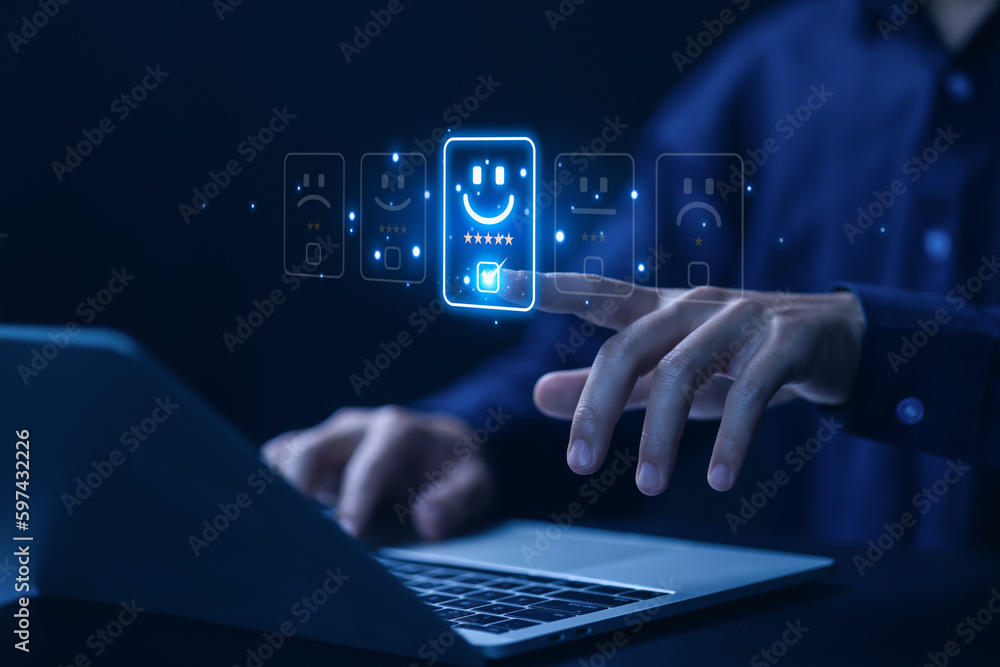 positive customer reviews Five-star. Service satisfaction survey concept
positive customer reviews Five-star. Service satisfaction survey concept