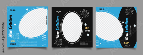 fashion social media post design template