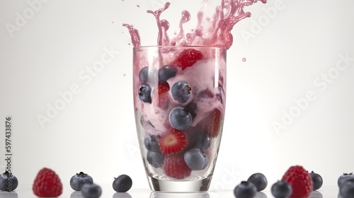 The abundance of berries in the Berry Blast Milkshake