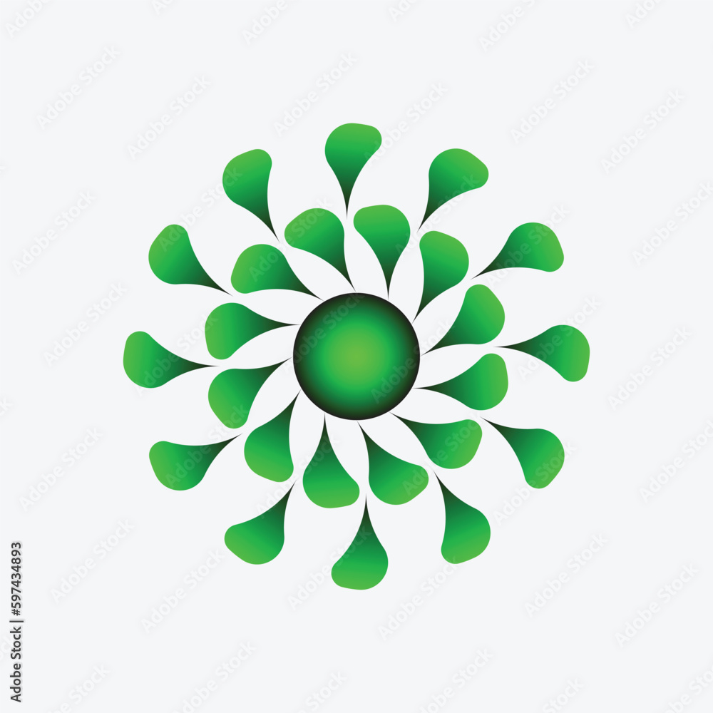 circle Flower logo graphic design template circle Flower logo graphic design template