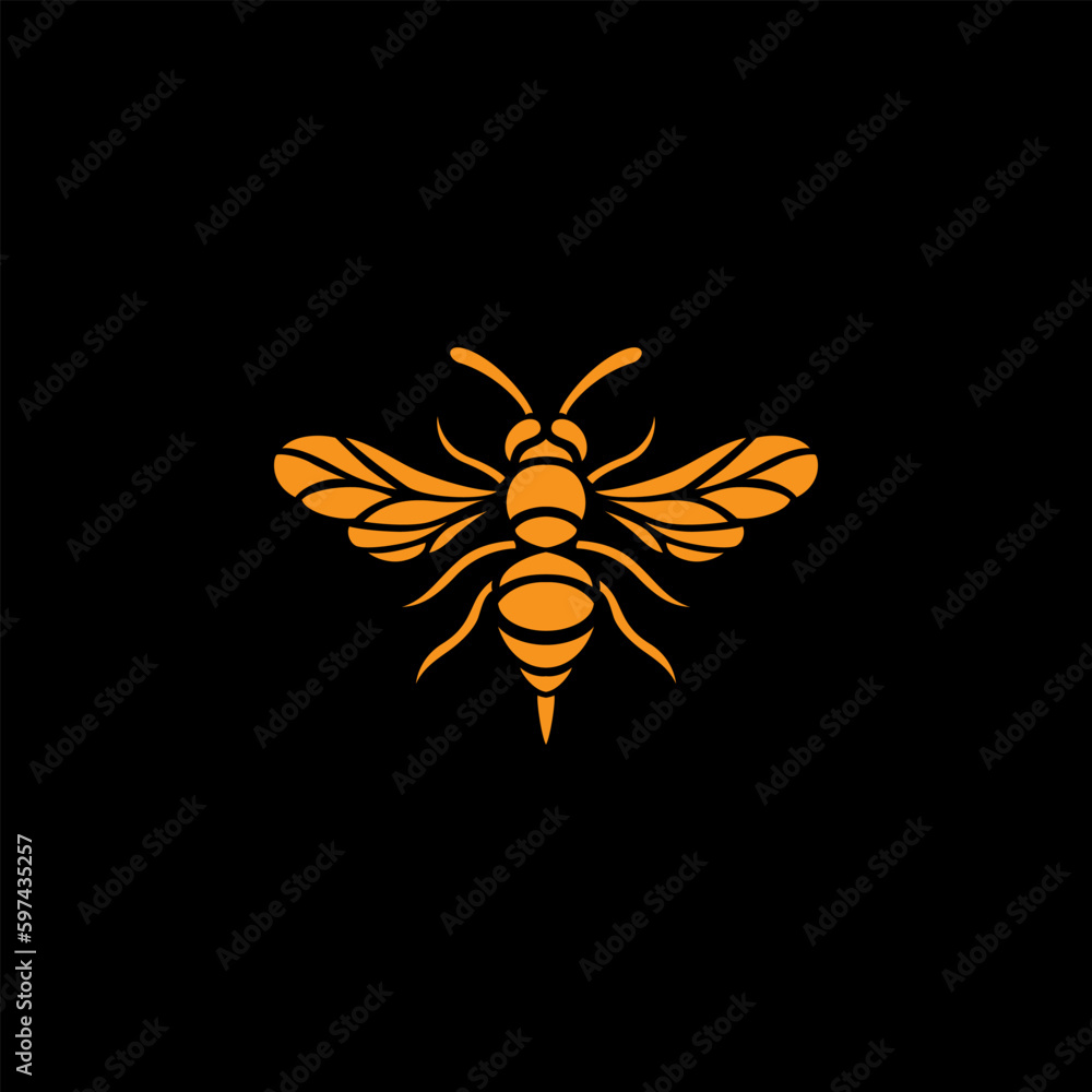 bee vector illustration for an icon,symbol or logo. bee template logo bee vector illustration for an icon,symbol or logo. bee template logo