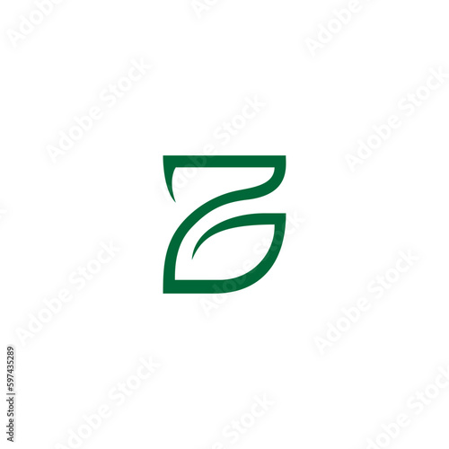 letter G and leaf vector illustration for an icon,symbol or logo. suitable for natural product logo