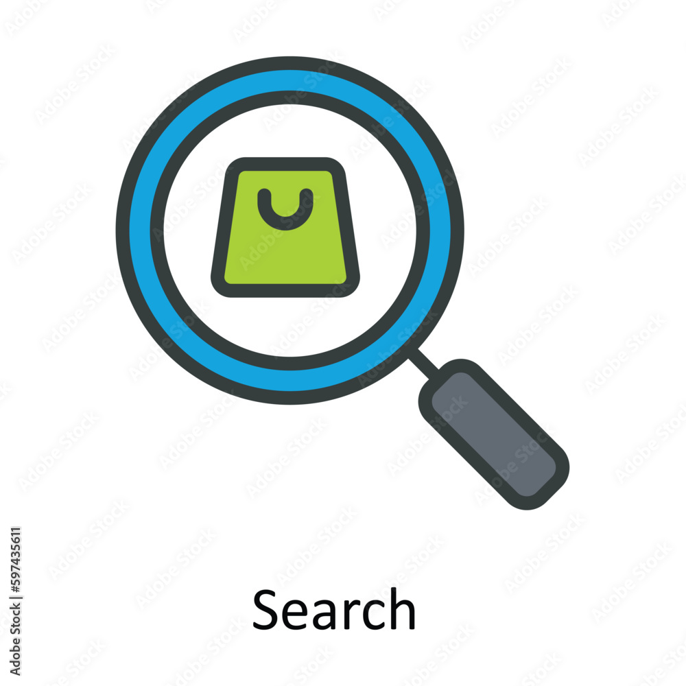 Search Vector Fill outline Icons. Simple stock illustration stock Search Vector Fill outline Icons. Simple stock illustration stock