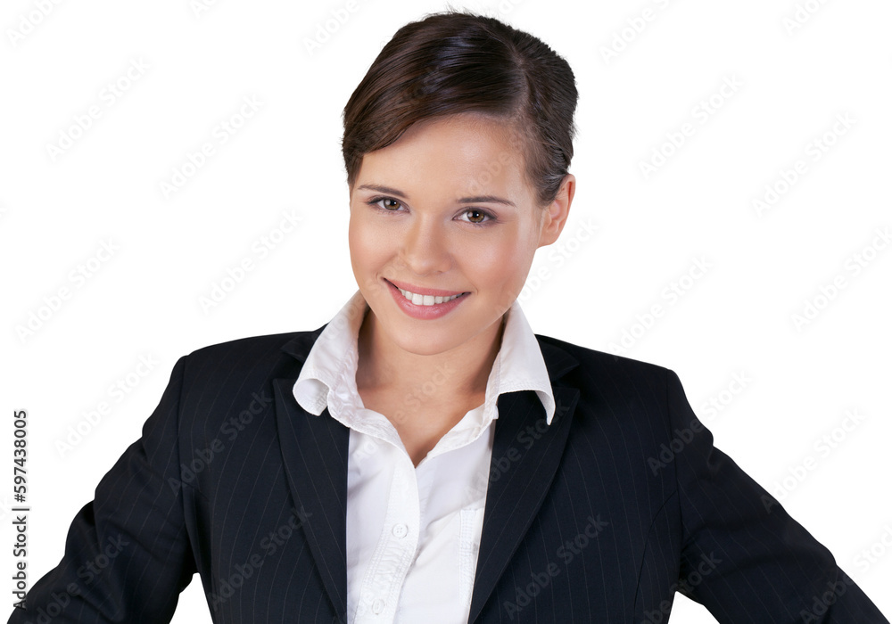 Happy Young Businesswoman - Isolated Happy Young Businesswoman - Isolated