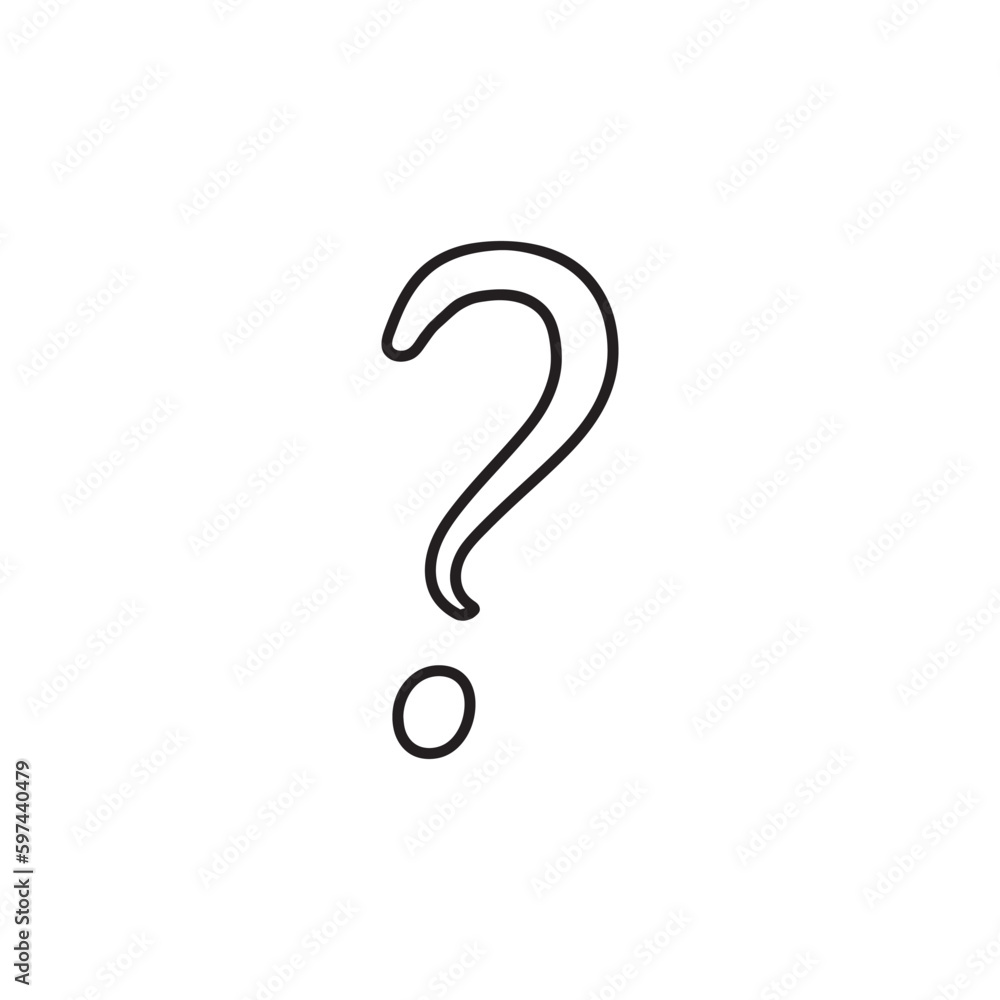 Question mark simple icon vector illustration Question mark simple icon vector illustration
