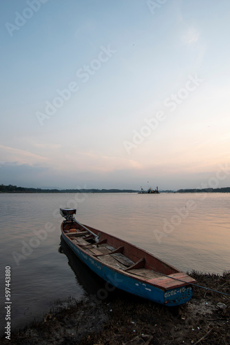 Traditional boat made of wood.