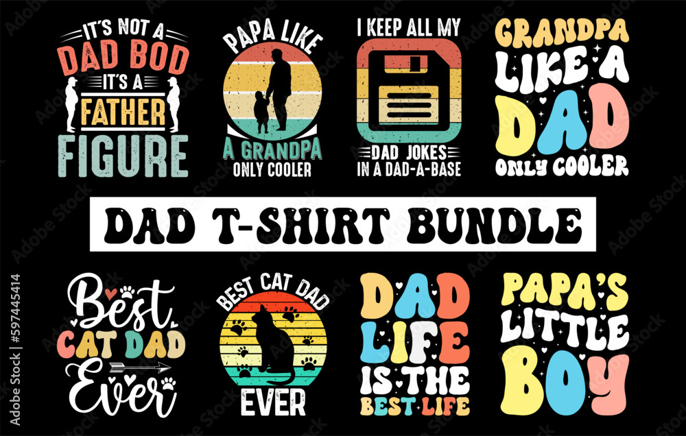 fathers day t shirt Bundle, dad svg t shirt bundle, happy fathers day t shirt, vintage dad t shirt, funny dad t-shirt