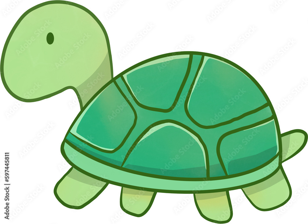 Obraz premium Cute turtle cartoon for illustration, element, clip art and kid