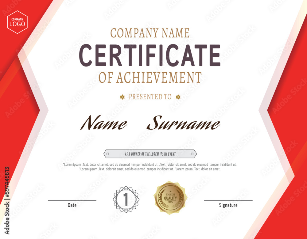 Fototapeta premium certificate template banner background illustration Vector