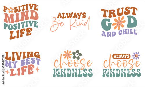 Kindness Retro SVG Design Template