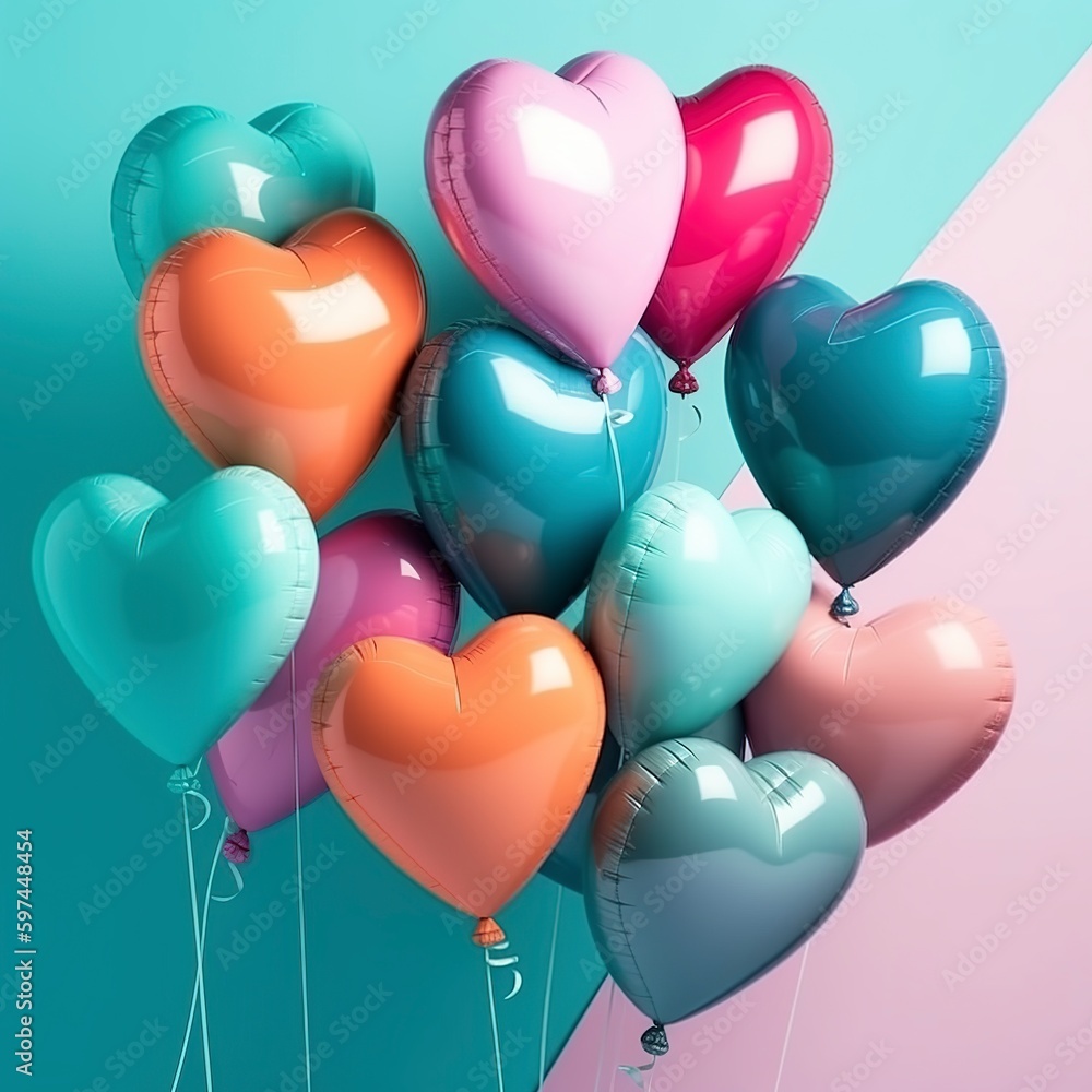 balloons in the shape of heart. balloons in the shape of heart.
