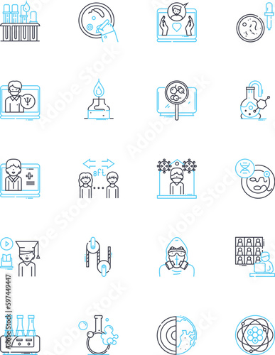 Botanical investigation linear icons set. Flora, Botany, Ethnobotany, Herbology, Horticulture, Nature, Ecology line vector and concept signs. Conservation,Sustainability,Biodiversity Generative AI