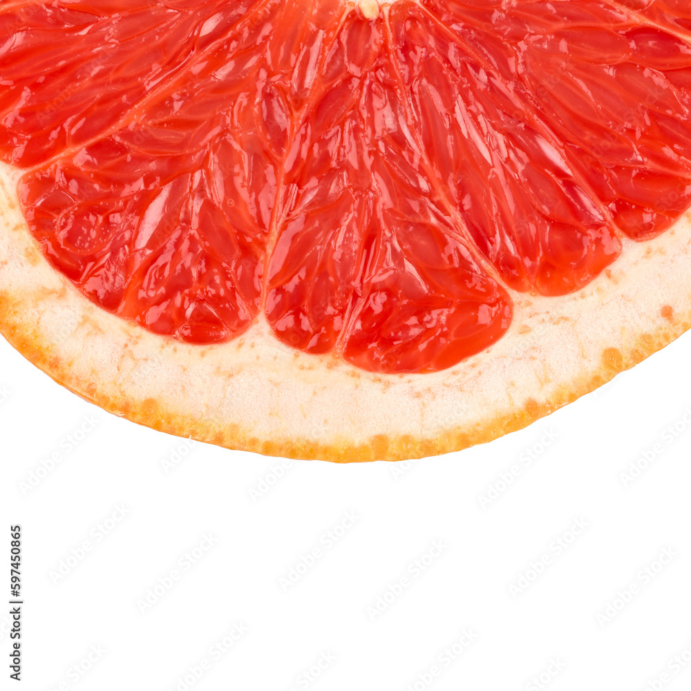 slice of grapefruit isolated on white background slice of grapefruit isolated on white background