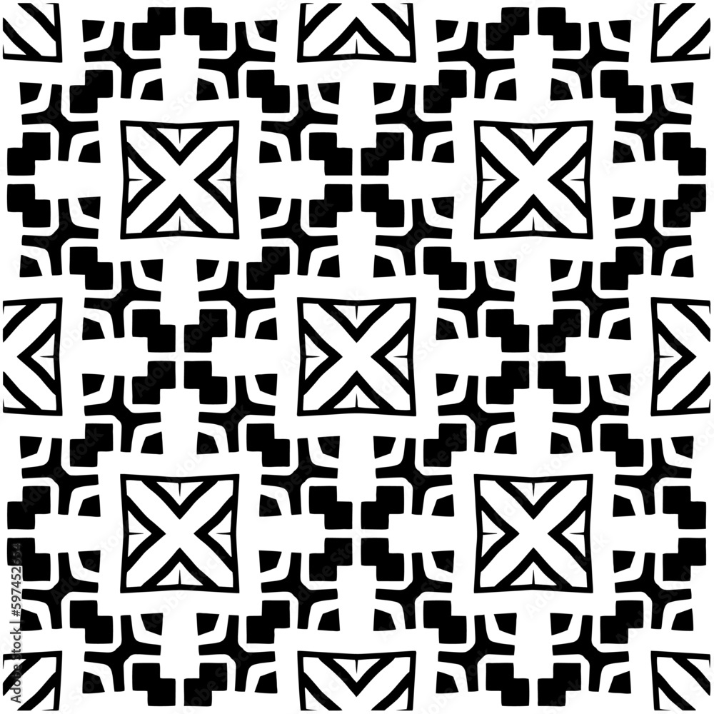 Monochrome pattern. Abstract texture for fabric print, card, table cloth, furniture, banner, cover, invitation, decoration, wrapping.seamless repeating pattern.Black and white color. Monochrome pattern. Abstract texture for fabric print, card, table cloth, furniture, banner, cover, invitation, decoration, wrapping.seamless repeating pattern.Black and white color.