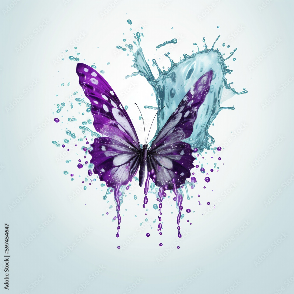 Fototapeta premium abstract background with butterfly