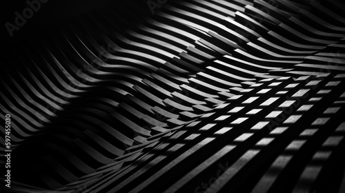 Black and white fine art abstract photograph for decoration, generative ai