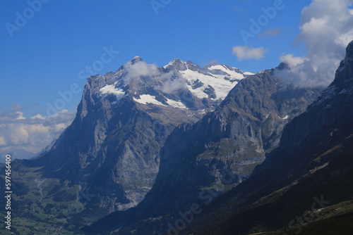Mountain range above Grindelwald.