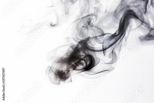 smoke on black background, ai generated