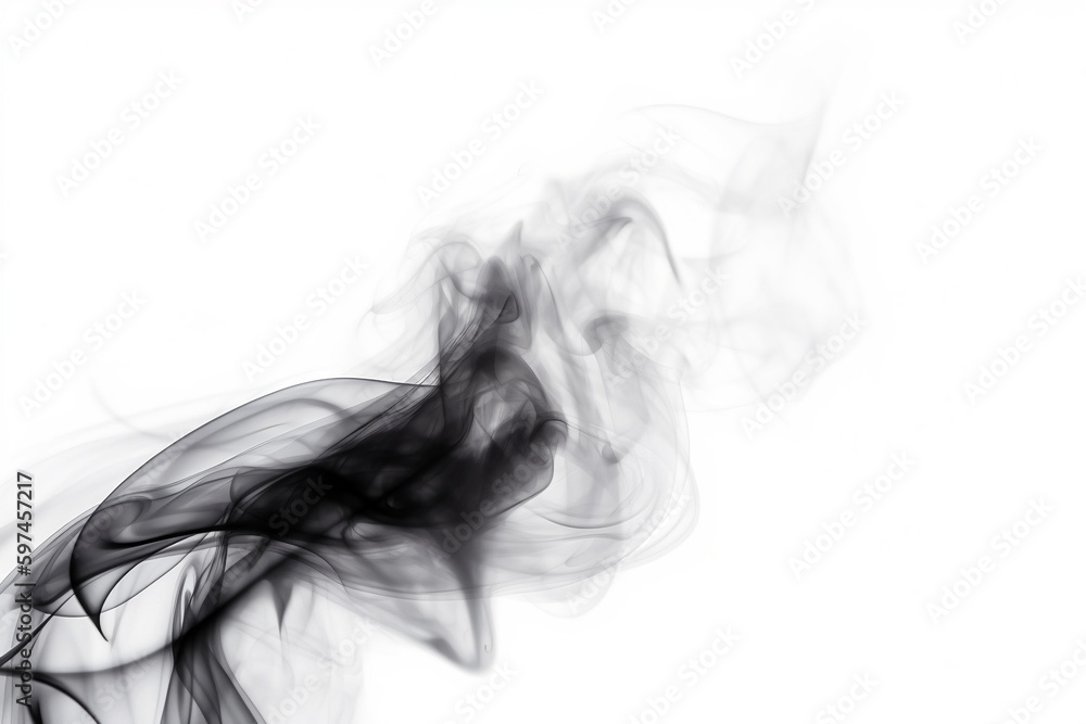 smoke on black, ai generated