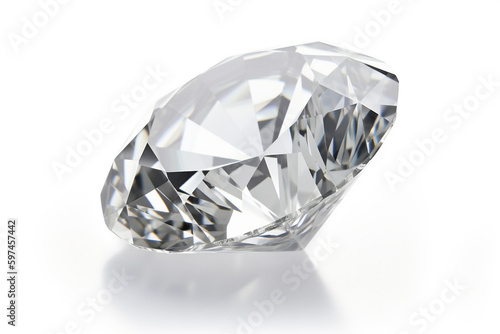 diamond isolated on white  ai generated