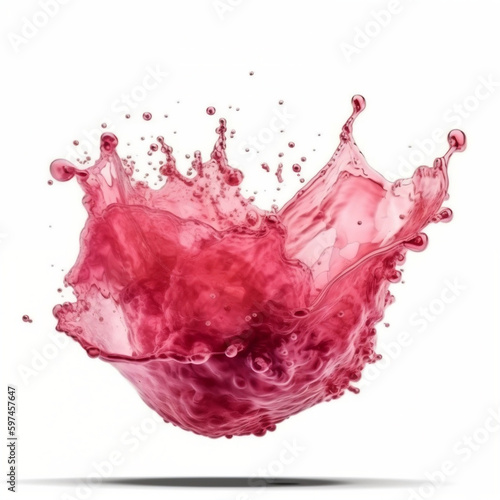 red wine splash isolated ,ai generated