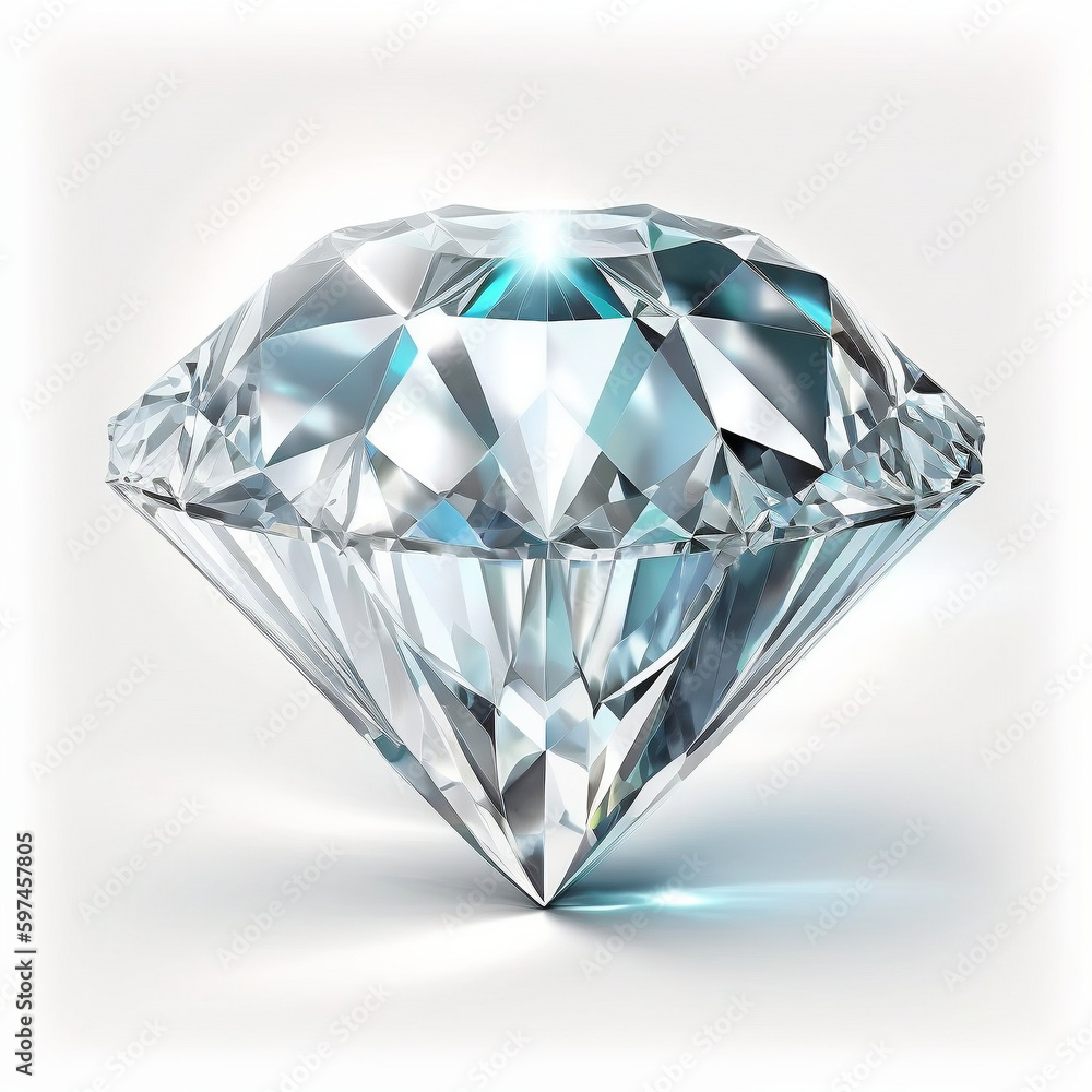 diamond on white background ,ai generated diamond on white background ,ai generated