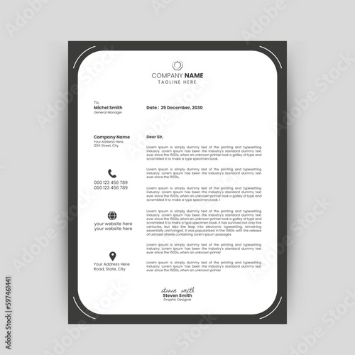 Modern Creative & Clean business style letterhead bundle for your corporate project design.