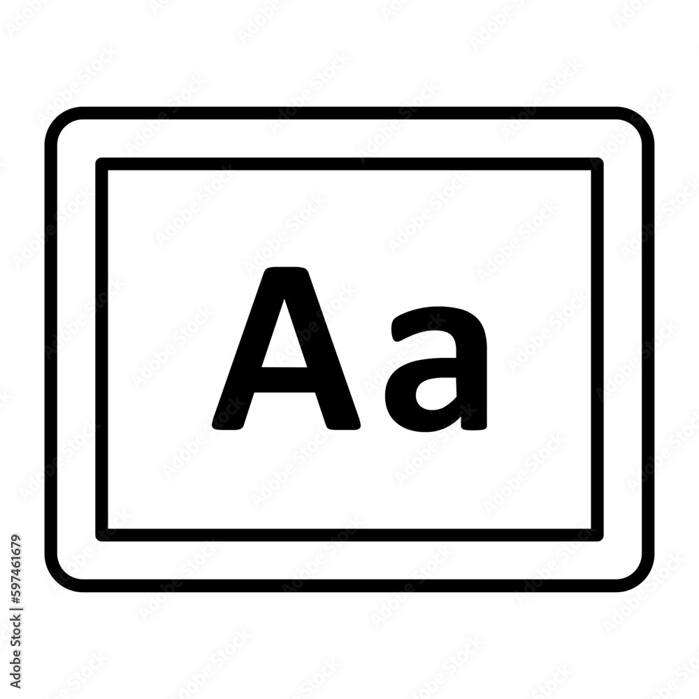 Font Size Thin Line Icon Font Size Thin Line Icon