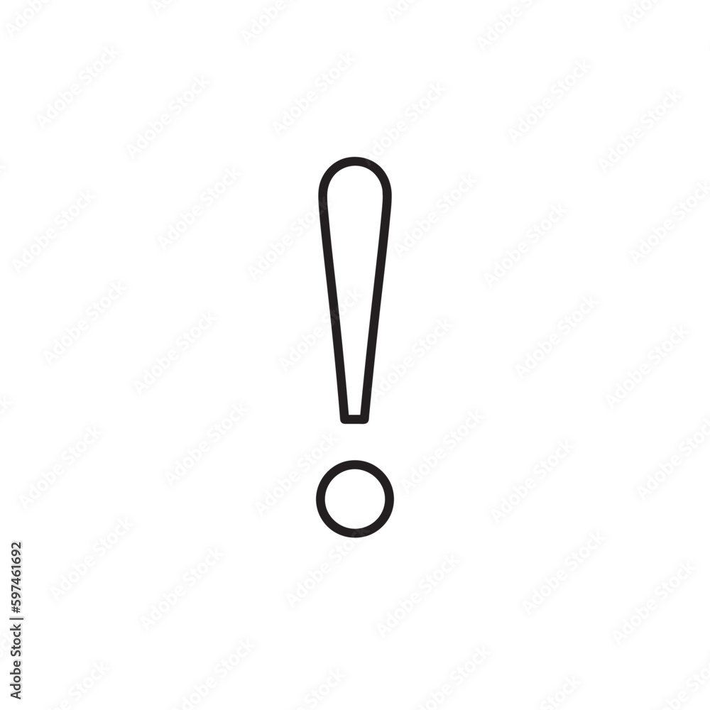 Attention icon, exclamation mark icon flat design illustration Attention icon, exclamation mark icon flat design illustration