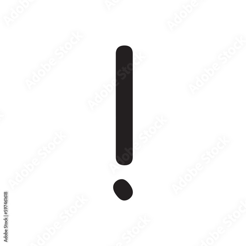 Attention icon, exclamation mark icon flat design illustration