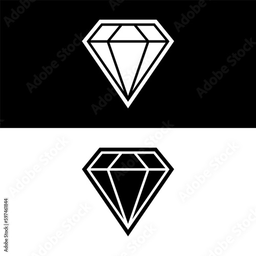 black and white diamond icon