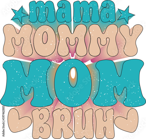 Retro Mama Sublimation Design