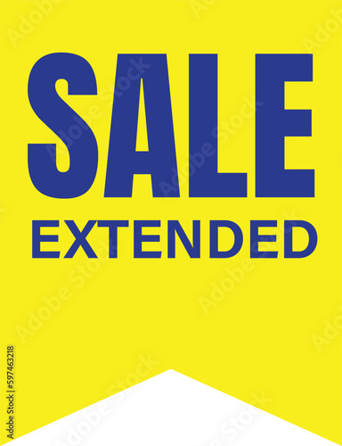 Sale extended labels banners