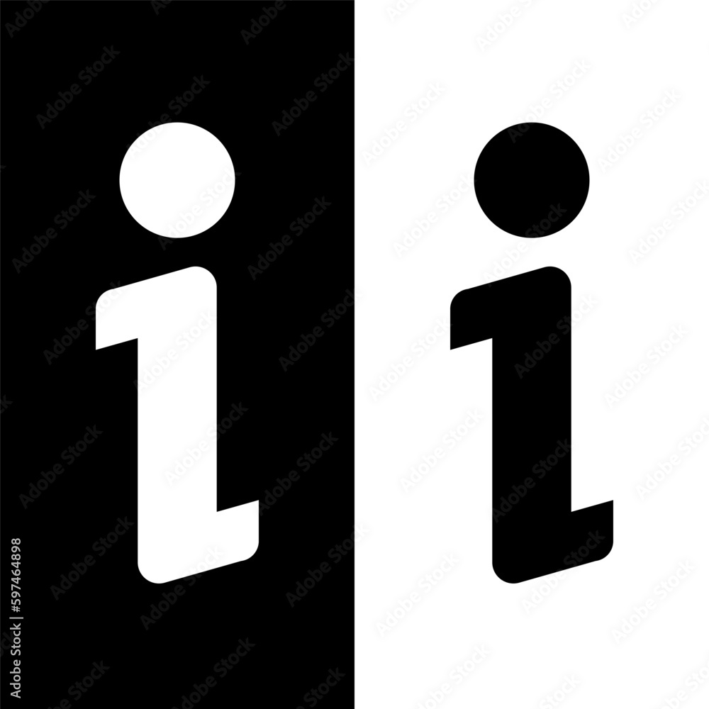 black and white information sign black and white information sign