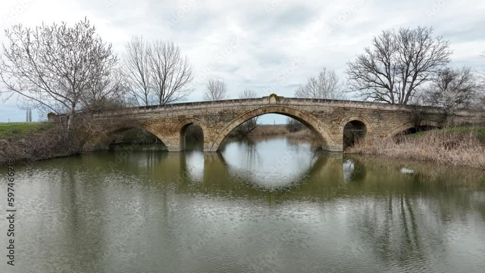 Old stone middle age bridge in Bulgaria. Old Roman bridge Old stone middle age bridge in Bulgaria. Old Roman bridge
