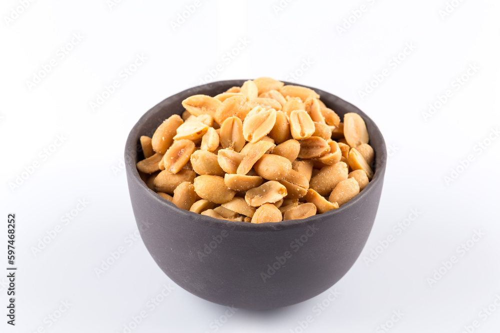 peanut nuts salt in bowl peanut nuts salt in bowl