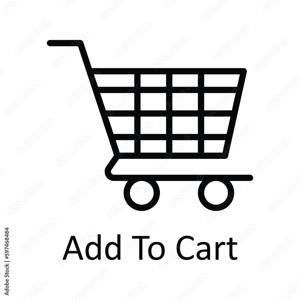 Add To Cart Vector outline Icons. Simple stock illustration stock Add To Cart Vector outline Icons. Simple stock illustration stock