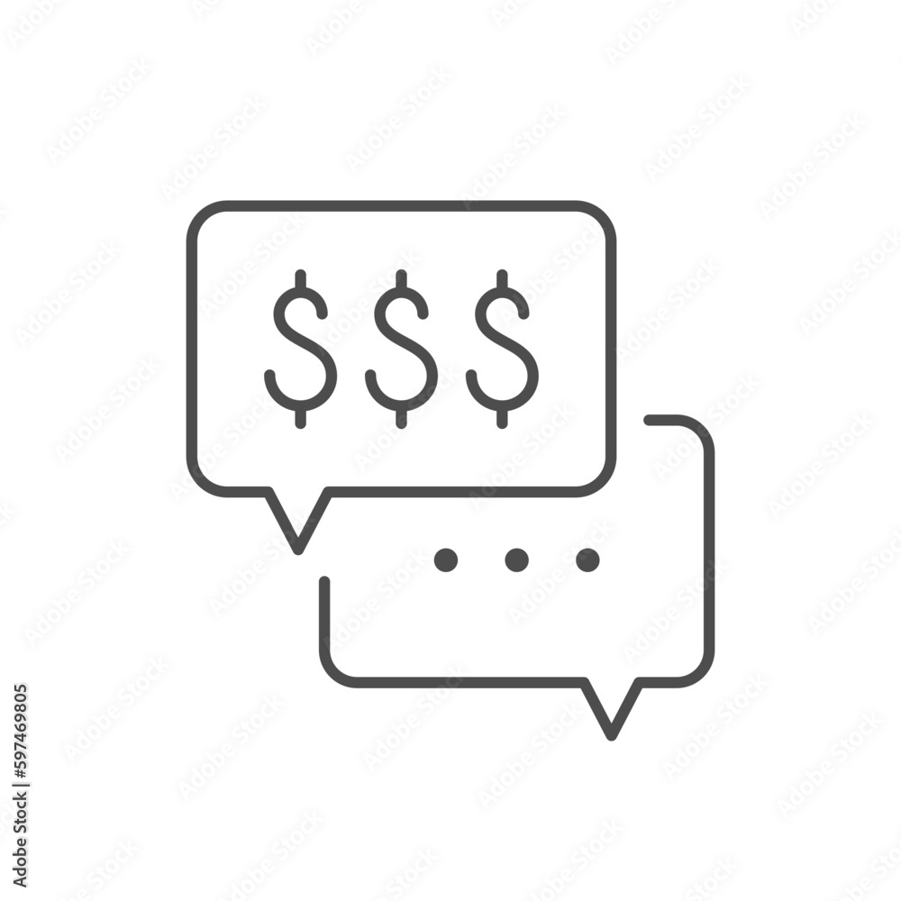 Business conversation line outline icon Business conversation line outline icon