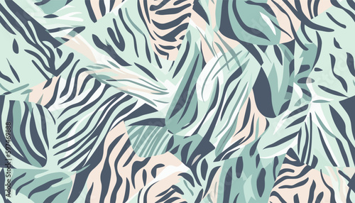 Seamless Colorful Zebra Pattern. Seamless pattern of zebra in colorful style. Add color to your digital project with our pattern!