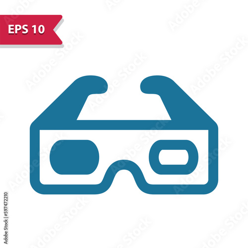 3D Glasses, Eyeglasses Icon