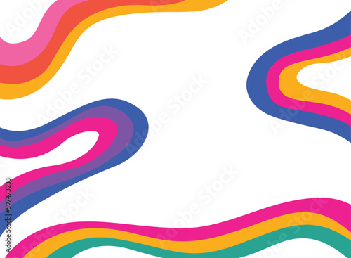 Rainbow Abstract and space to put text vector illustration design colorful color background creative for business banner, poster, flyer, card, cover	