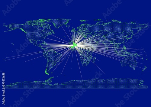 Vibrant, detailed map for Mali emphasizing export, technology, trade and innovation. Ideal for businesses, entrepreneurs. Enhance presentations and marketing materials.