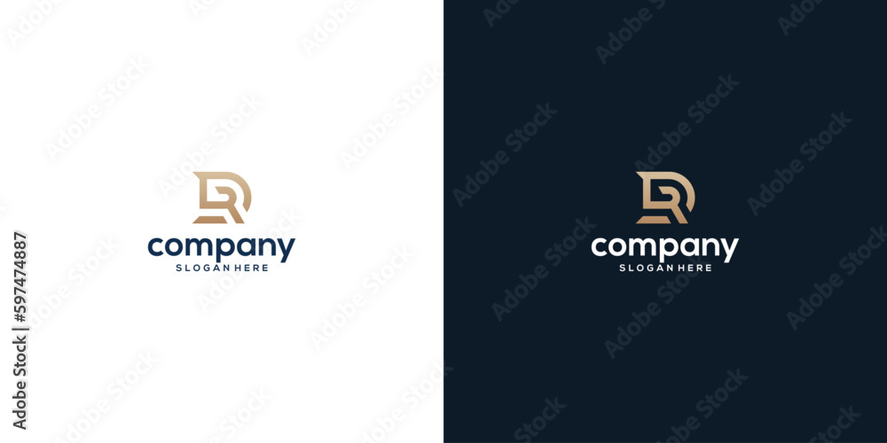 Initial letter dr rd d r monogram logo template Initial letter dr rd d r monogram logo template