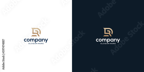 Fotografie Initial letter dr rd d r monogram logo template