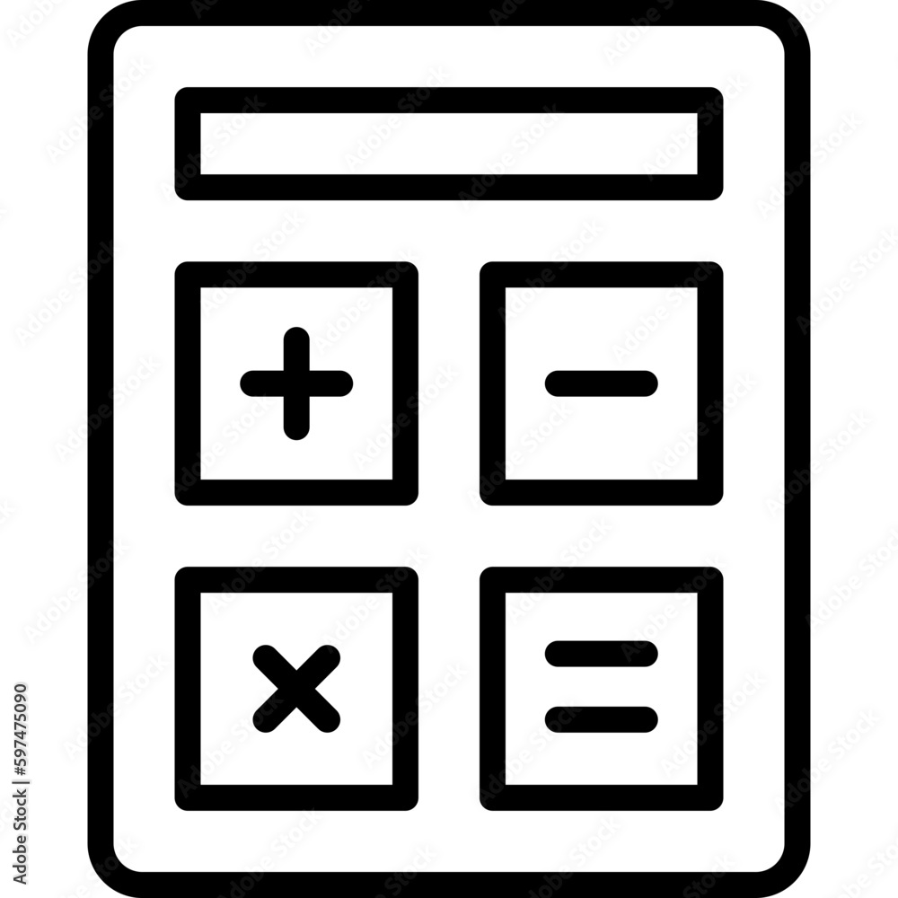 Calculator thin line icon. Symbol of accounting and finance. Modern vector illustration. Calculator thin line icon. Symbol of accounting and finance. Modern vector illustration.