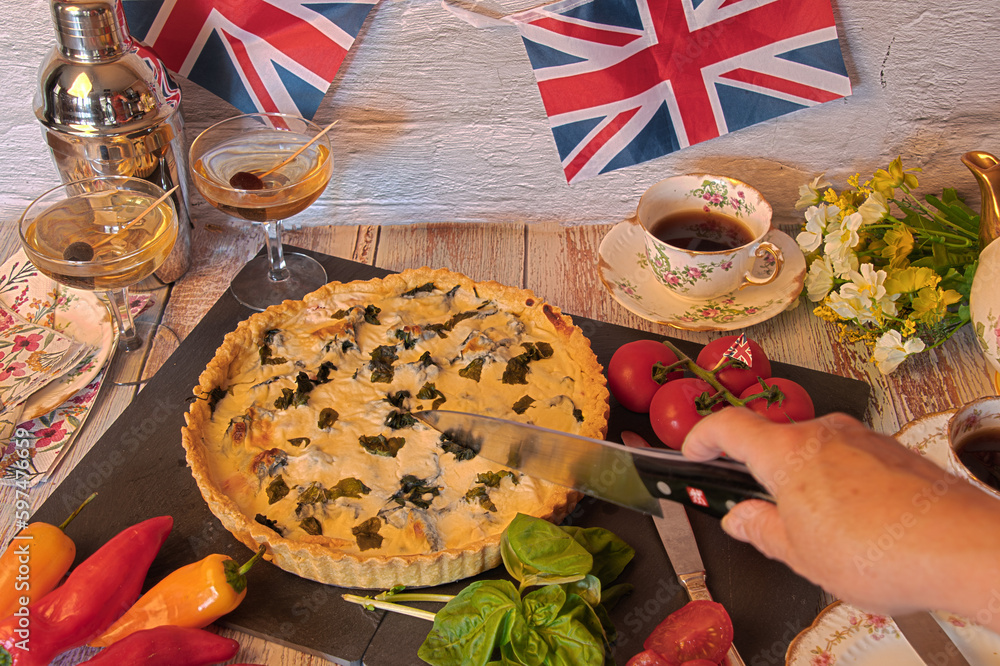 King Charles coronation official dish spinach quiche celebration party