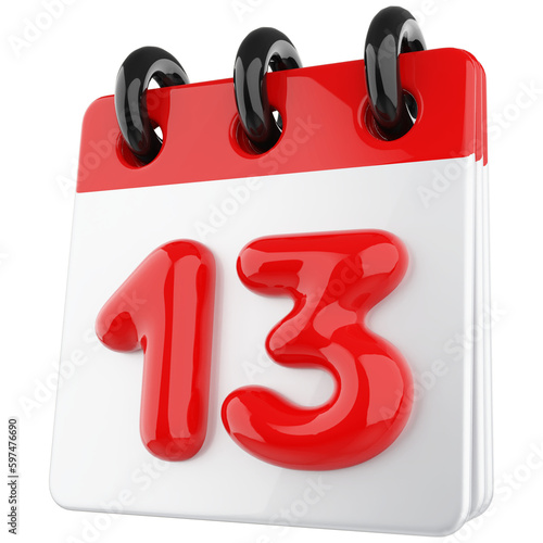 Icon 3D Calendar 13 day